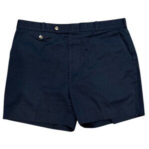 Carl Michaels Navy Chino Shorts | Flat Front Walking Classic | Men’s Size‎ 38